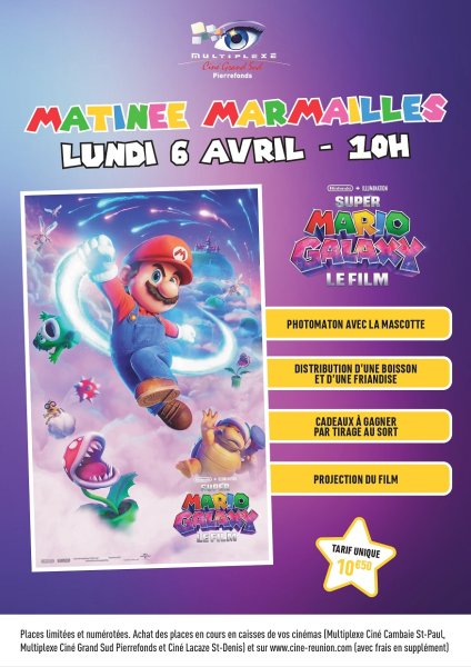 MATINÉE MARMAILLES SUPER MARIO GALAXY LE FILM