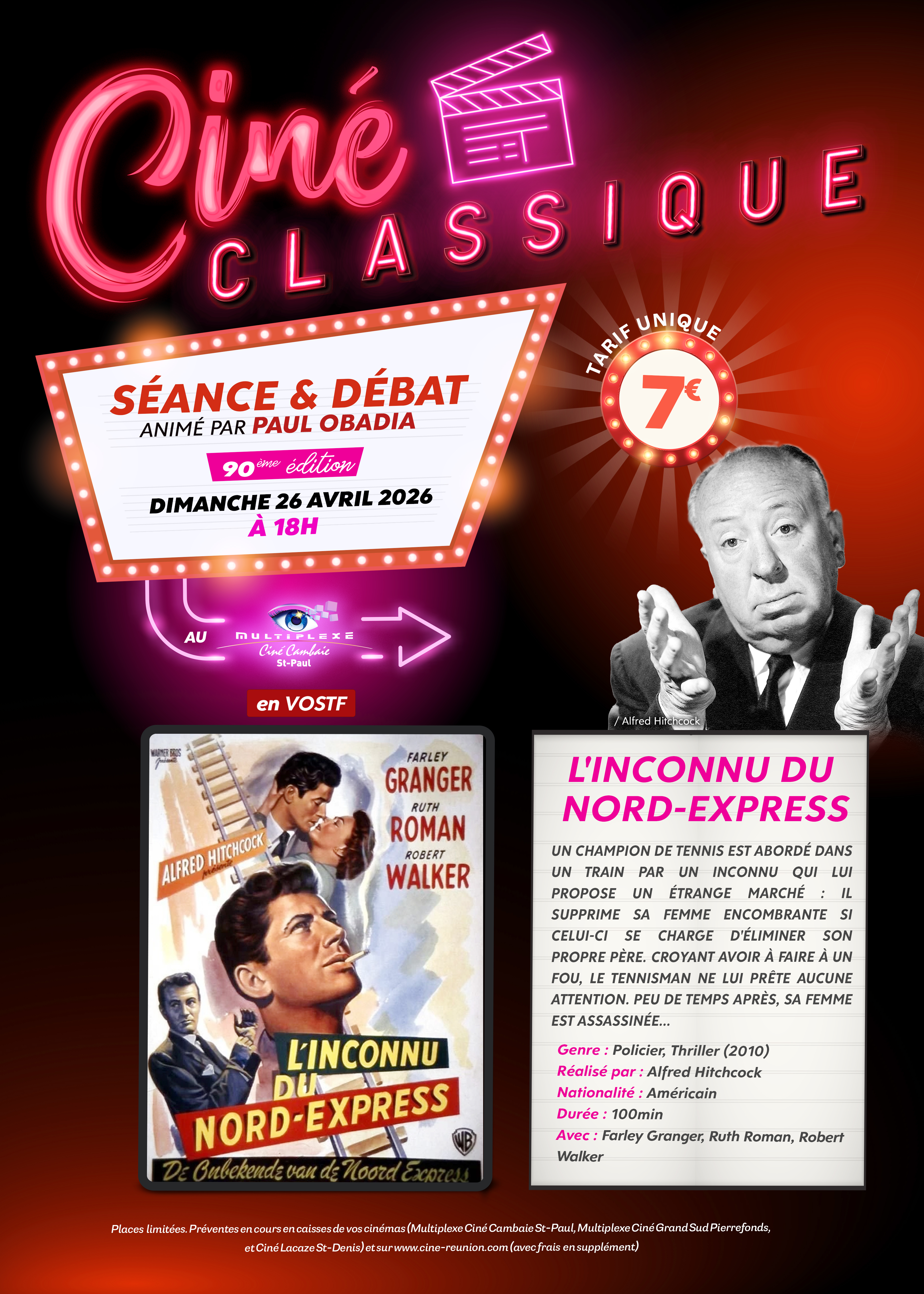 CINE CLASSIQUE: L'INCONNU DU NORD-EXPRESS