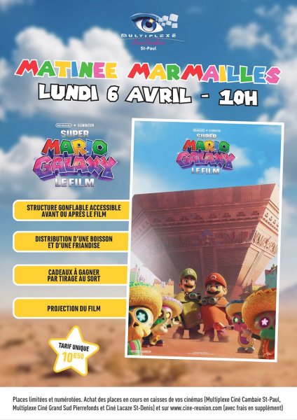 MATINÉE MARMAILLES SUPER MARIO GALAXY LE FILM